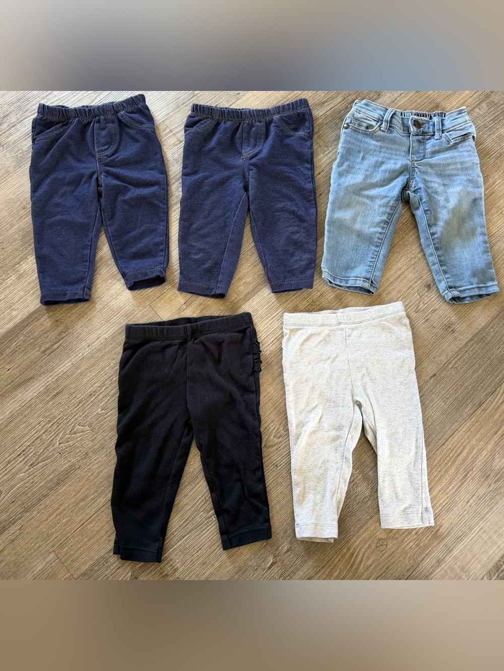 Carter's Pack of 5 Kids Sweatpants & Jeans - Navy, Light Blue, Black, Light Gray